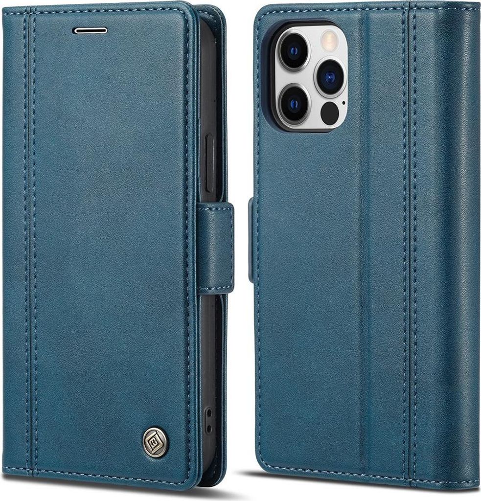 iPhone 13 Pro Max Hülle - LC.IMEEKE Classic Klapphülle - Blau