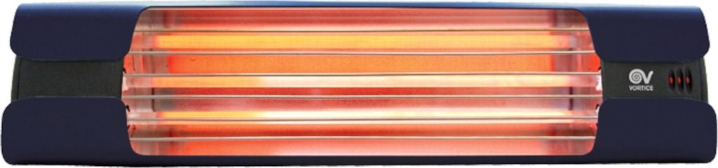 Infrarot Heizstrahler Thermologika Design Dunkelblau 1800 W mit Zugkette