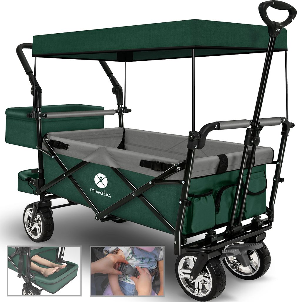 Miweba Faltbarer Bollerwagen MB-20 | Sonnendach - Schiebe- Produktbild