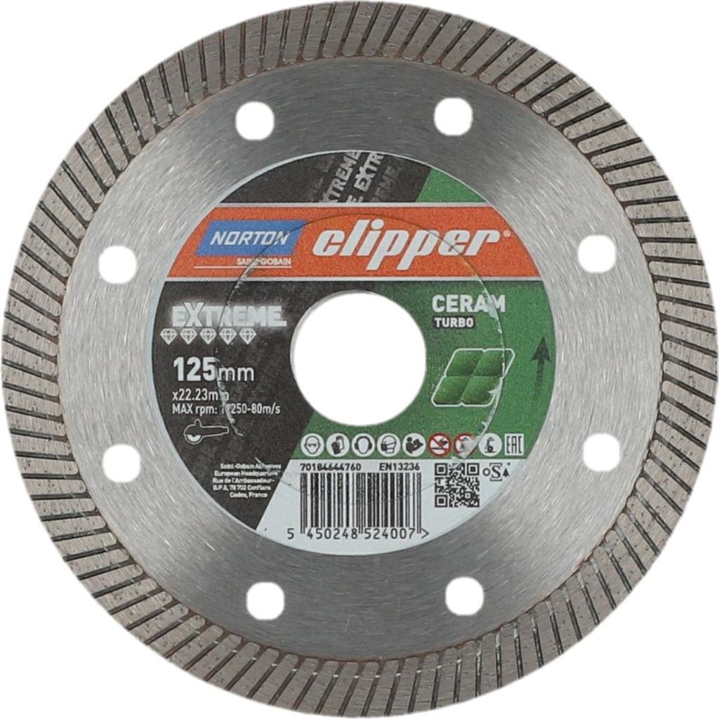 Norton Clipper disco diamantato Extreme Ceramic Turbo 125 Immagine del prodotto 