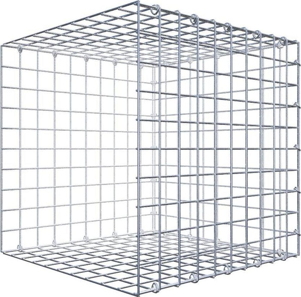 Anbaugabione Typ 2 50 cm x 50 cm x 50 cm (L x H x T), Maschenweite 5 cm x 5 cm, C-Ring