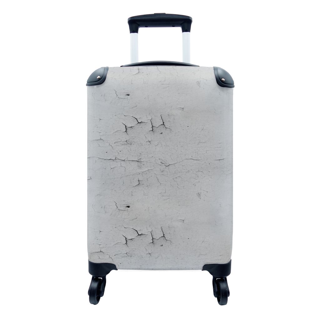 MuchoWow Koffer Handgepäck Trolley Rollkoffer Kleine Reisekoffer mit 4 Rollen - Beton - Vintage - Muster - Cabin Size < 55x40x23 cm & 55x40x20 c...