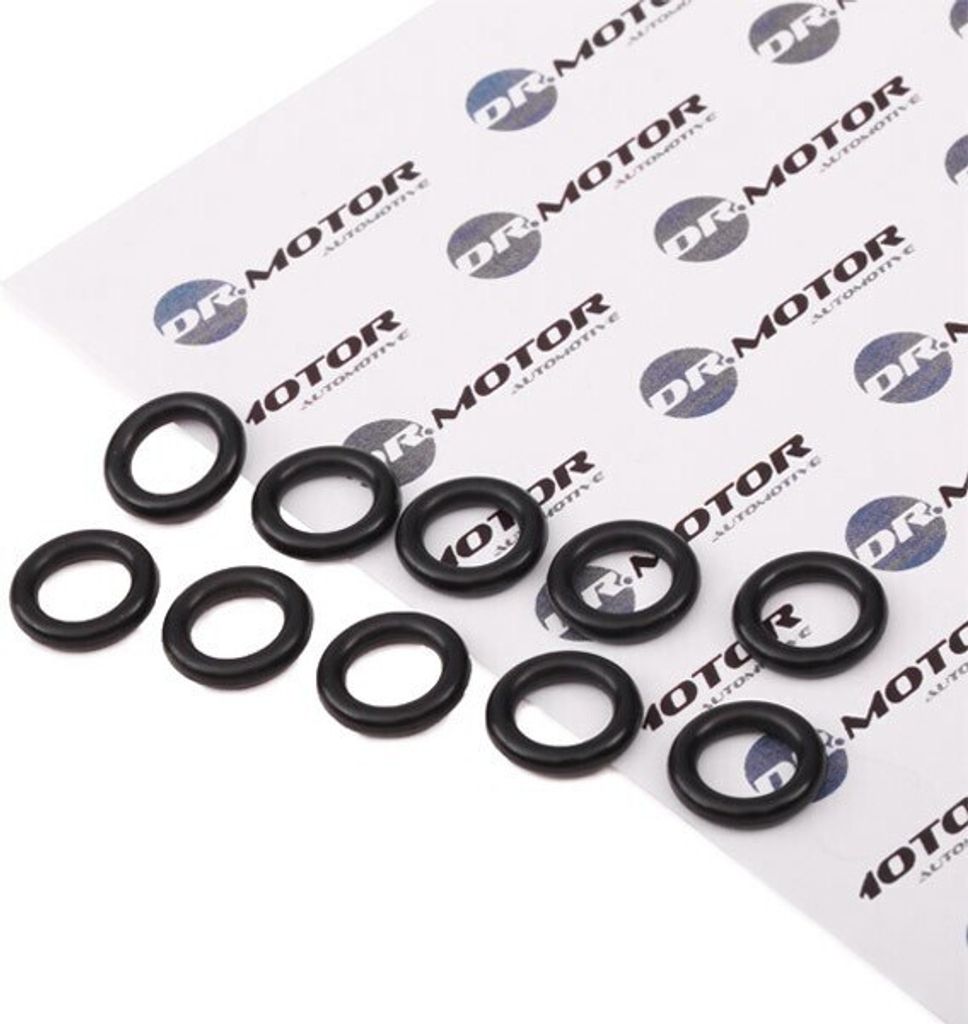 10x DR.MOTOR AUTOMOTIVE Dichtung Kraftstoffleitung DRM023 passend für MERCEDES-BENZ C-Klasse Limousine (W203) 2,5mm 8mm 13mm