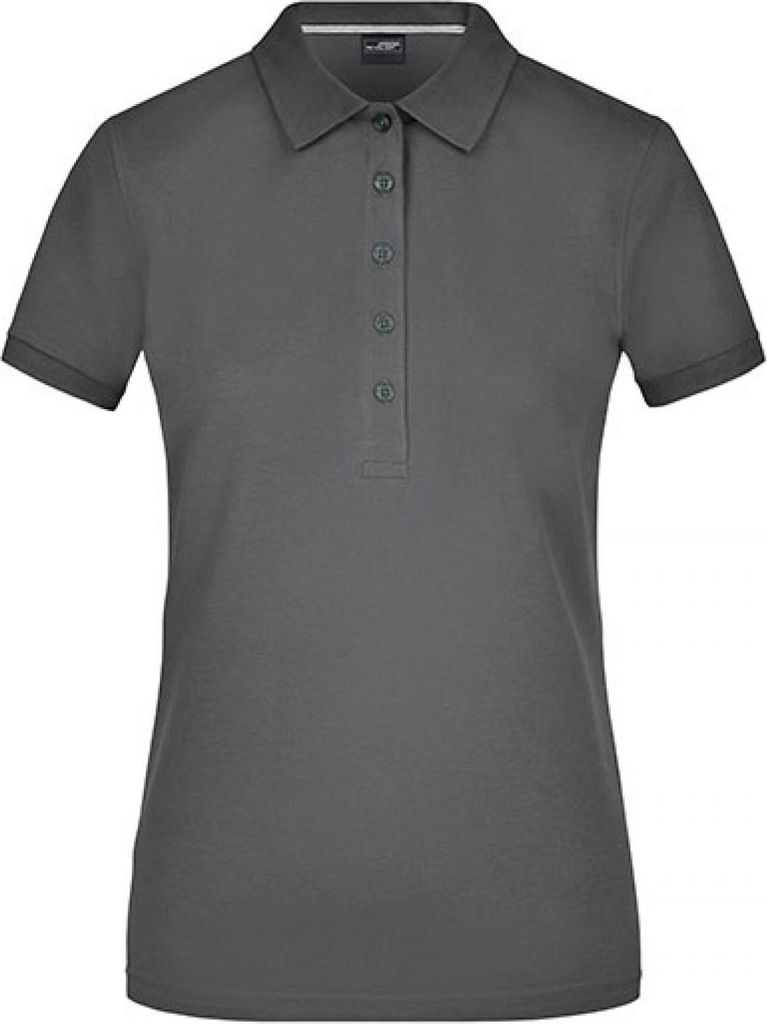 Ladies' Pima Polo Poloshirt in carbon, Gr. L