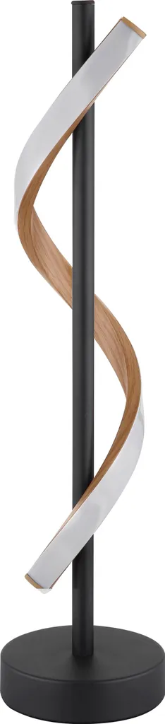 Luminaire de table LED noir et bois pour coin lecture et bureau ado