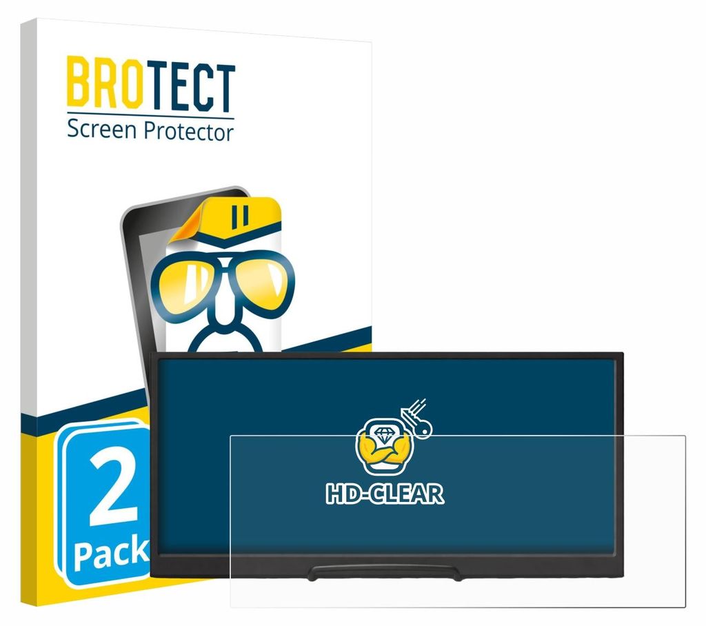 2x Für Prechen HD-123 12,3" Schutzfolie BROTECT Displayschutz Display Schutz Folie Klar Transparent