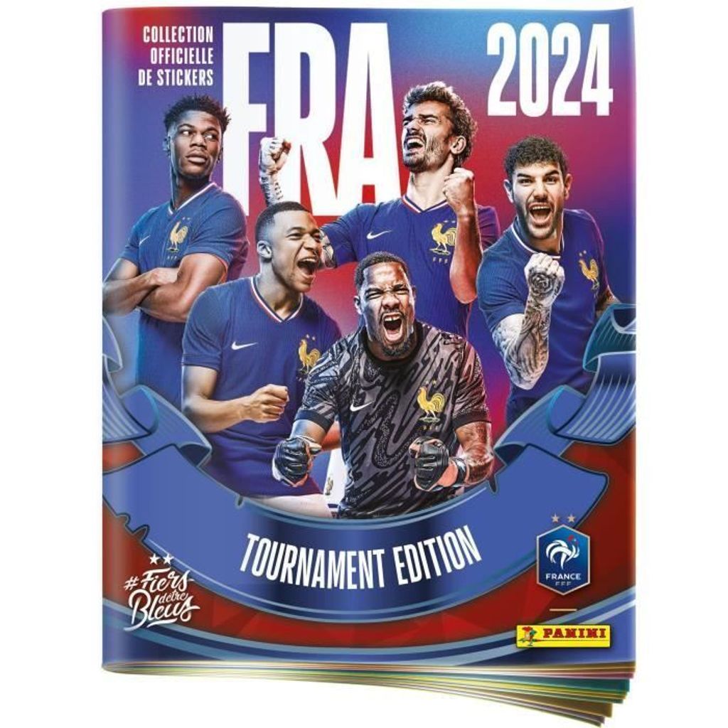 Panini FFF Tournament Edition Stickeralbum, 160 Sticker, 32 Glitzersticker, Offizielle Kollektion der Französischen Nationalmannschaften