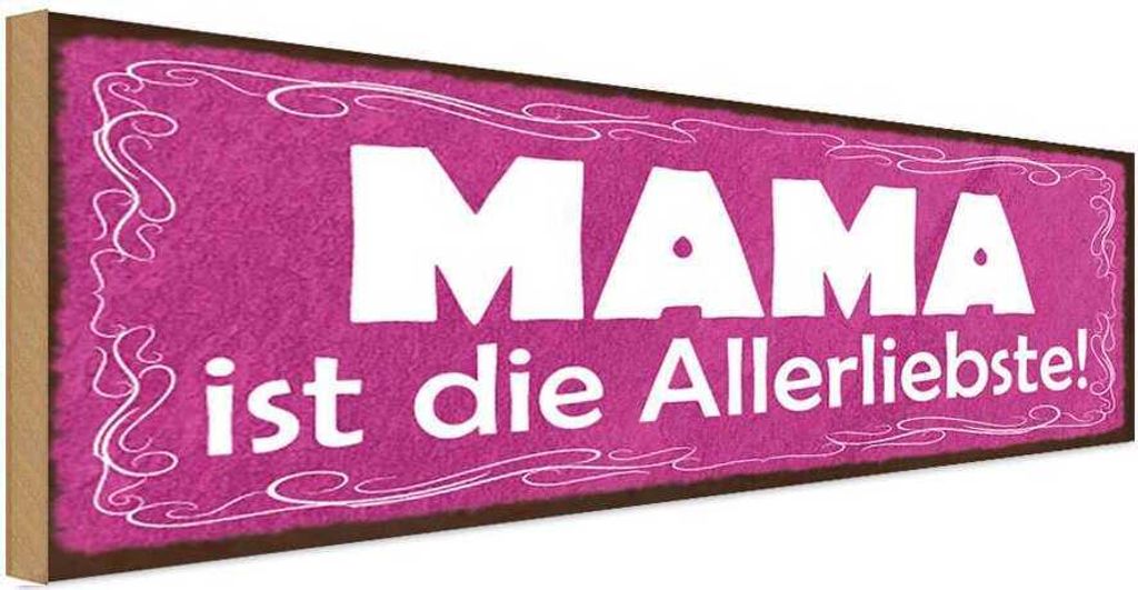 vianmo Holzschild 10x27 cm Mama ist die Allerliebste Männer Frauen