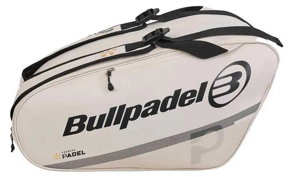 Sac de padel Bullpadel Tour Premier Padel 26 Blanc matelassé et robuste
