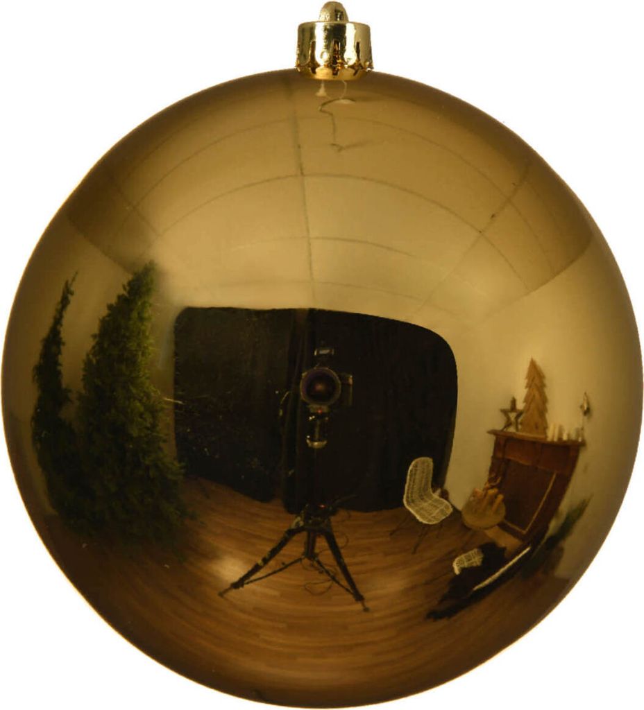 Bruchfeste Outdoor L Weihnachtskugel Goldfarben Ø 14 cm aus Produktbild 