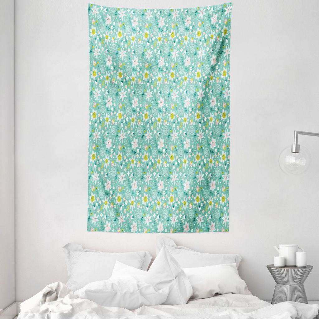 ABAKUHAUS Erdbeere Wandteppich und Tagesdecke, Scandinavian Stil aus Weiches Mikrofaser Stoff Waschbar ohne Verblassen Digitaldruck, 140 x 230 cm, ...