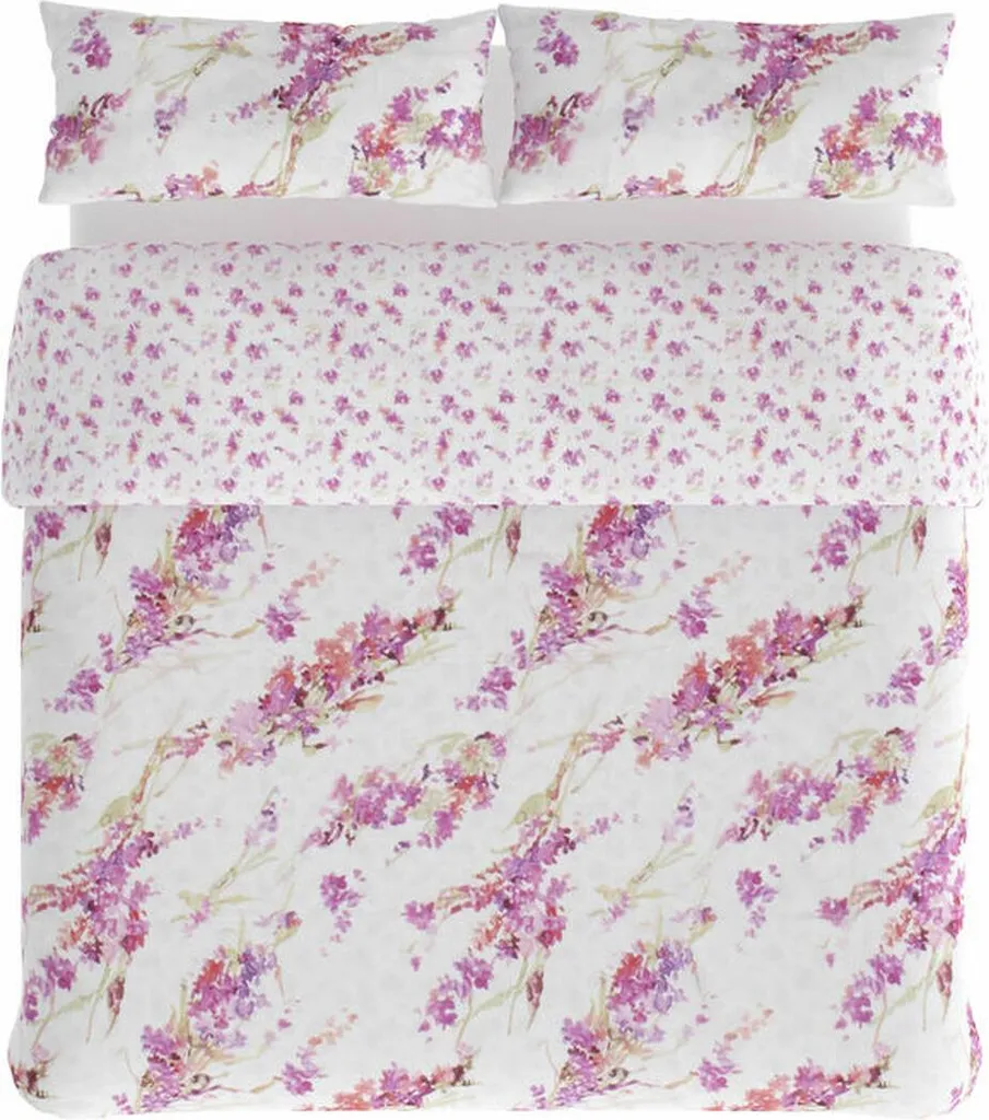 Housse de couette mauve Hosteline en tissu doux pour lit 90 3 pièces