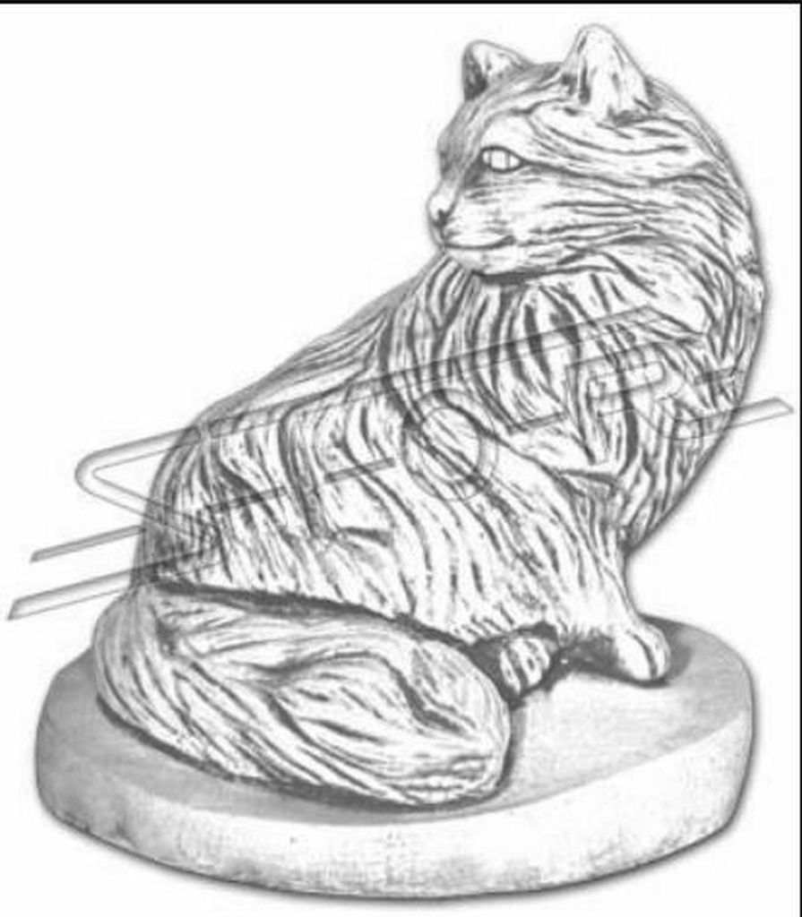 Garten Dekoration Katze Statue Skulptur Figuren Skulpturen Design Figur Statuen