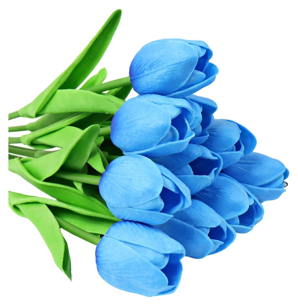 10 künstliche Tulpenblüten, realistische künstliche Zweige, Tischdekoration für Zuhause, Büro, Party, Muttertag, Valentinstag, Ostern