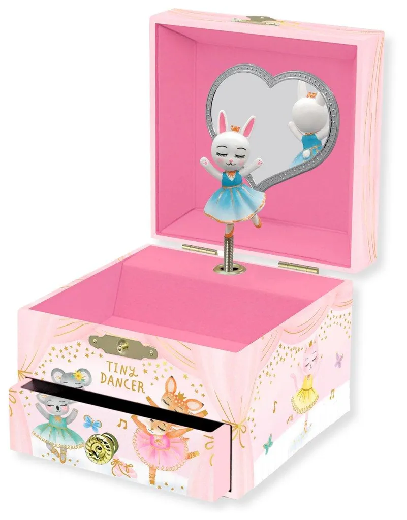 Cadeau d'anniversaire fille : Boîte à bijoux musicale Ballerine animale