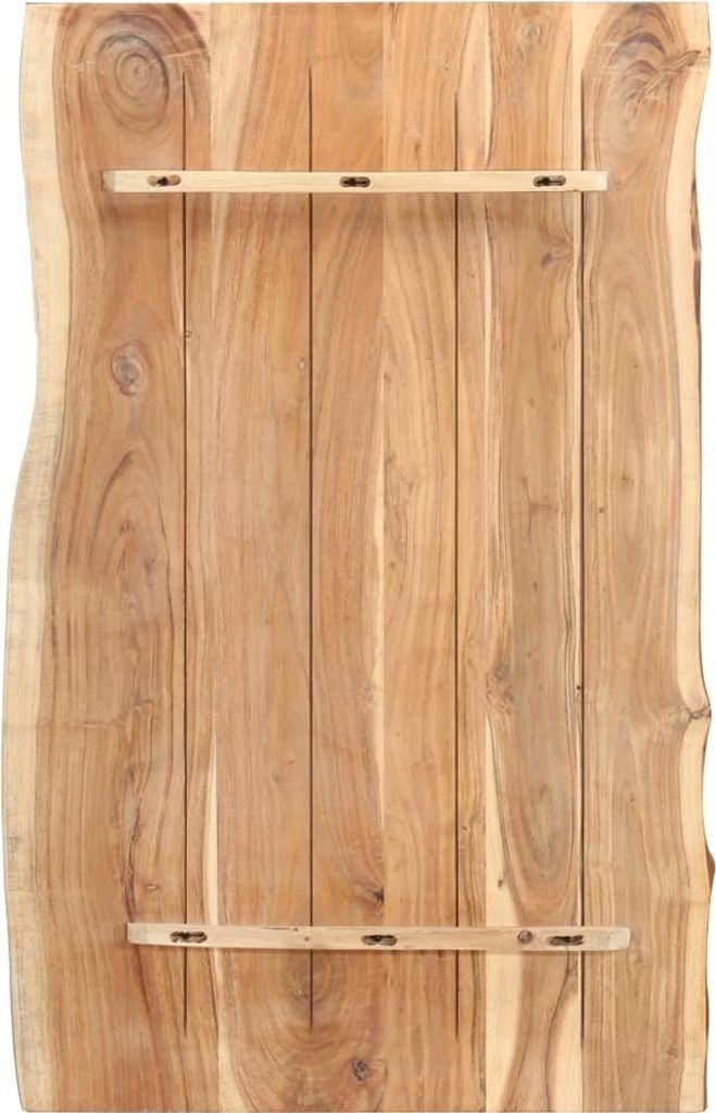 vidaXL Tischplatte Massivholz Akazie 100x(50-60)x3,8 cm Produktbild 