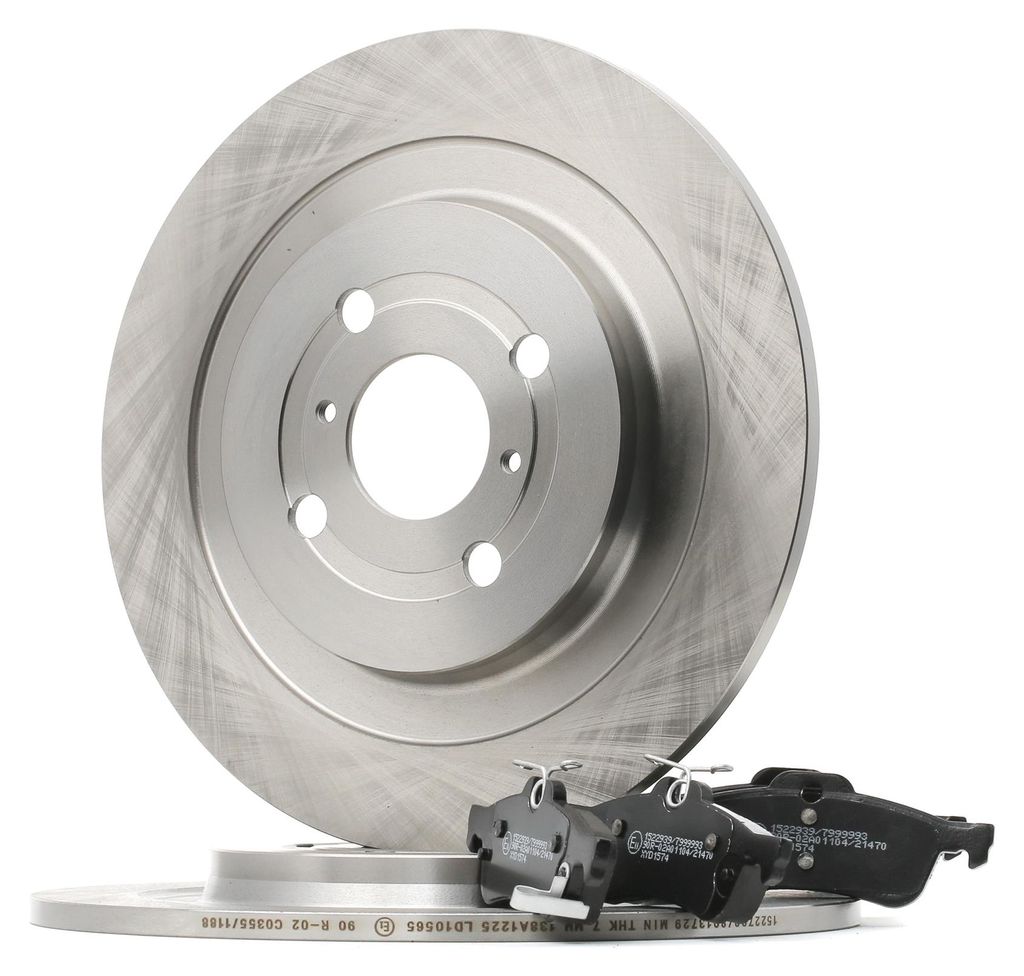 RIDEX Bremsenset Hinten Bremsscheiben Beläge Satz für TOYOTA Yaris Schrägheck (P9) 278mm