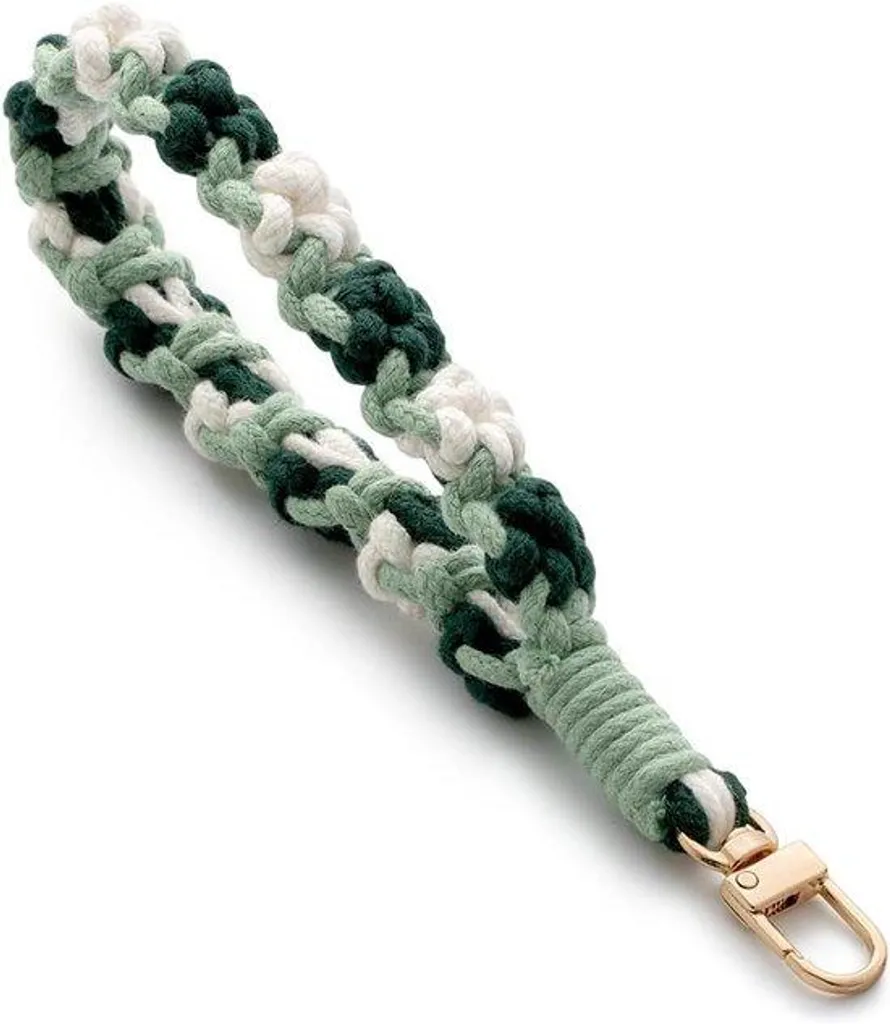 Lanière Macramé Tressé pour Femme - Cordon de Clé Robuste Design Textile