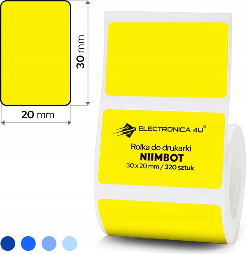 Samolepiace termálne štítky Niimbot B21 B1 B4 B3S B31 30x20 Obrázok produktu 