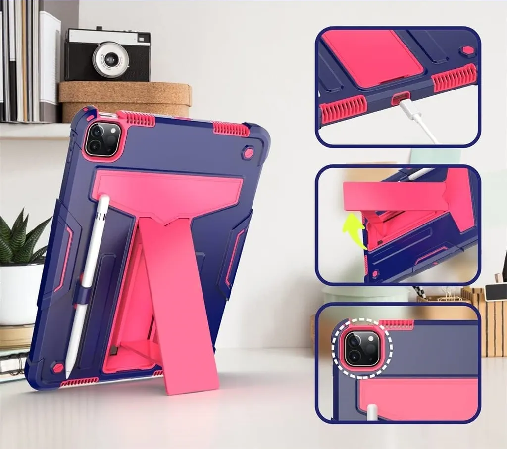 Custodia per iPad Pro 11" blindata con supporto Rosa - 3