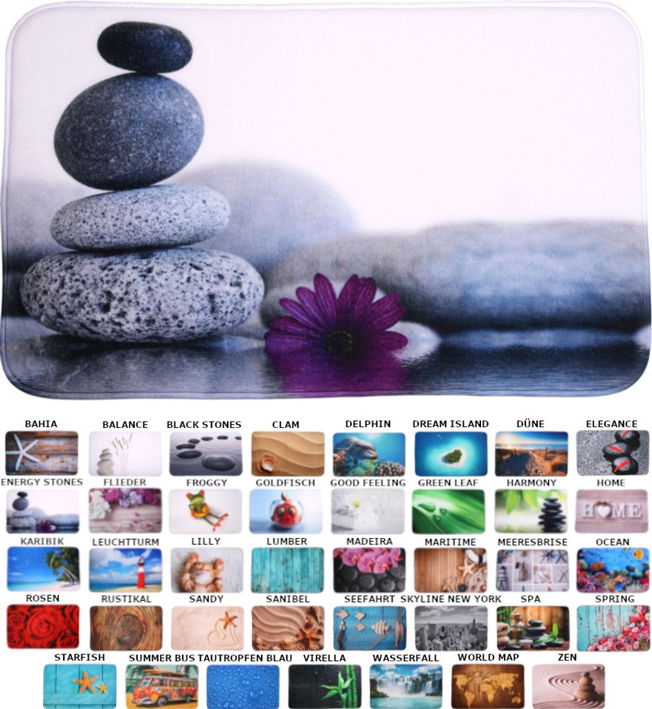 SANILO® Badteppich Energy Stones 70 x 110 cm Produktbild 