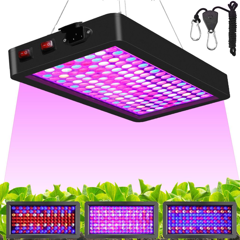 88W 2500lm Pflanzenlampe Led Vollspektrum Zimmerpflanzen UV Grow Lampe Pflanzenlicht für Pflanzen Gemüse Blumen (VEG und BLOOM Doppelschalter)