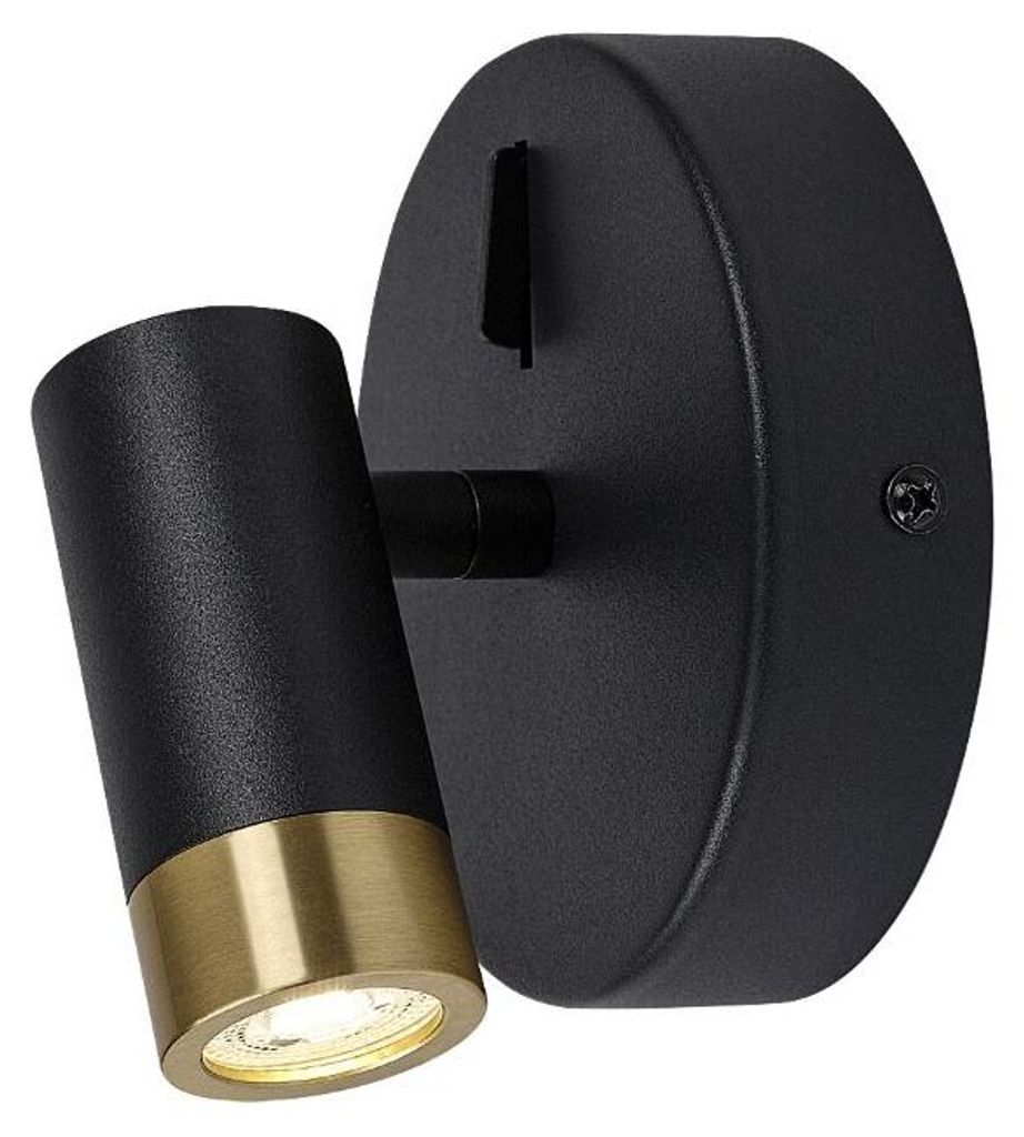 Rabalux 75040 Badezimmerleuchten Kadir LED 3 Metall Kunststoff schwarz/ golden