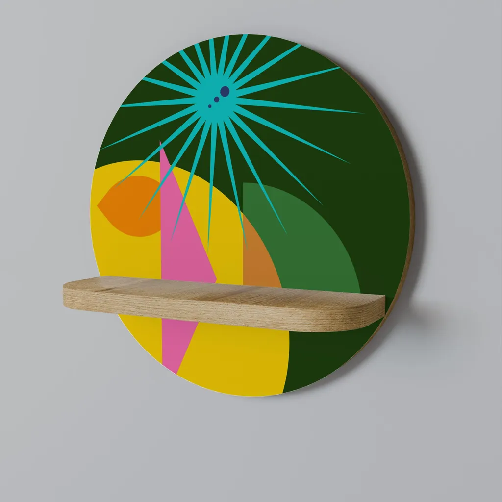 Étagère ronde avec miroirs intégrés RADIANT RAY pour une déco lumineuse