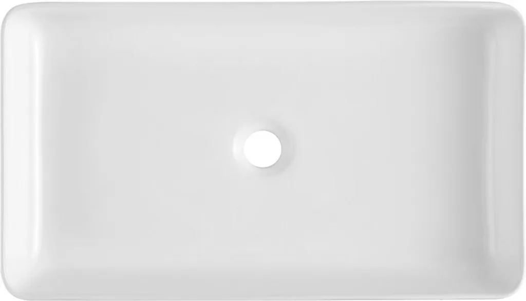 Lavandino Bagno Appoggio Bianco 60cm - Ceramica Facile Pulizia 609x351 - 11