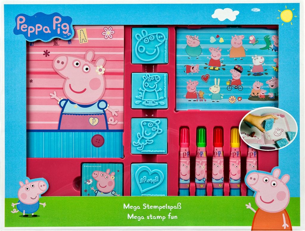 Peppa Pig Mega Stempelset Der große Stempelspaß