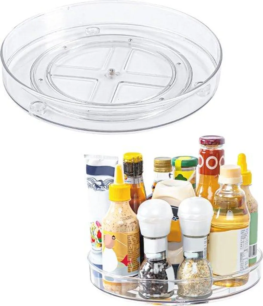 Plateau pivotant 360° multifonctionnel en plastique sans BPA - Modèle L