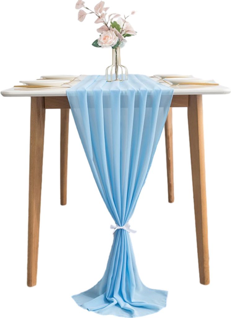 Měkký šifon 70x305cm Romantický stolní běžec, podzimní Obrázek produktu 