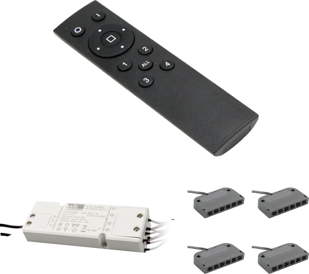 Contrôleur Éclairage LED pour meuble 12V 4 canaux avec commande RF