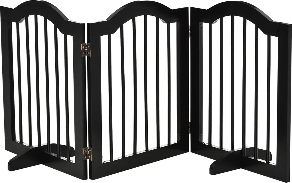 Fortuna Lai Barrière pour chiens modulable 3 pans avec pieds d'appui