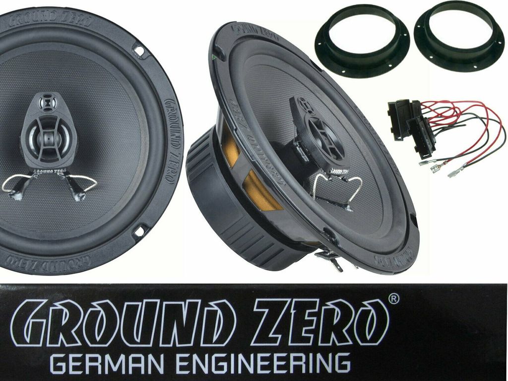 passend für VW T5 T6 Bus Ground Zero Lautsprecher Einbau Set Tür vorn 2 Wege System 240 W