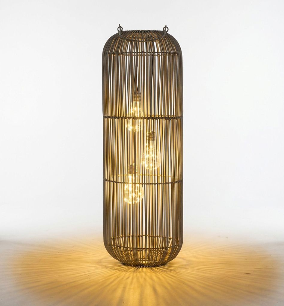formano Solarlaterne Außen Garten Rattan Laterne 3 LED Produktbild 