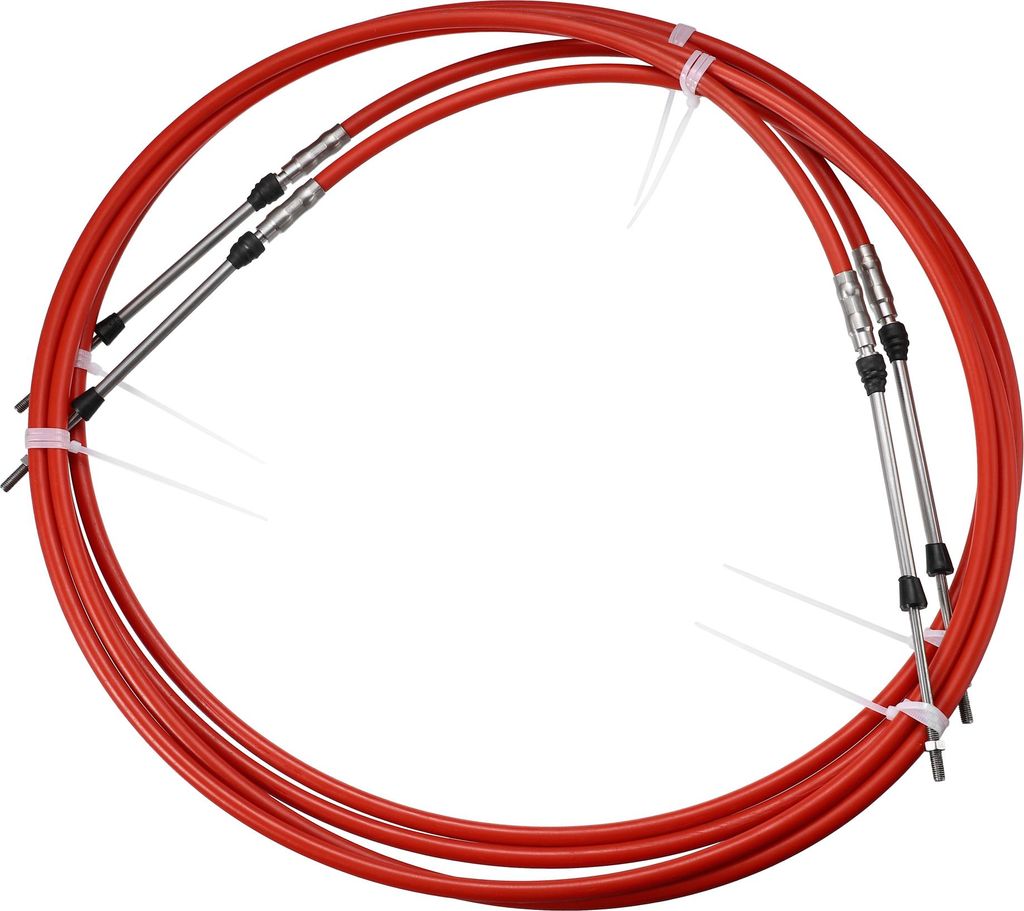 2 Stück Marine Gashebel Fernbedienungsbox Kabel Rot 3 Meter