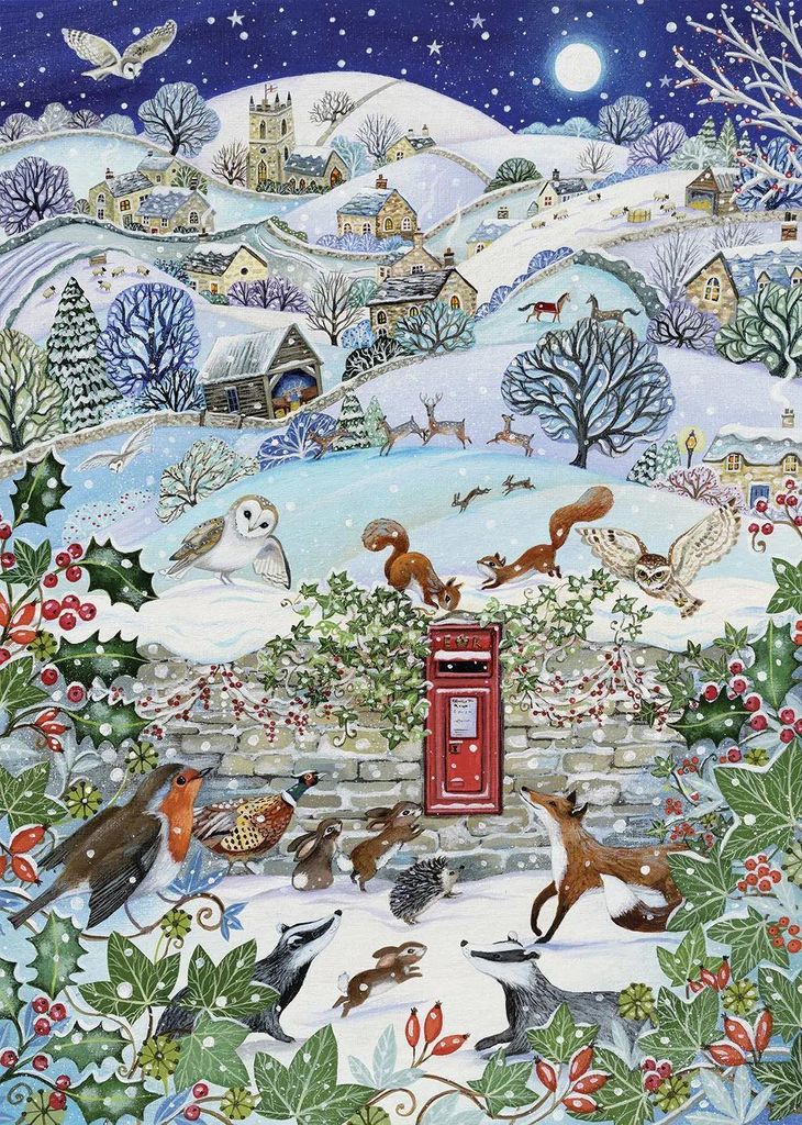 Alipson Puzzle Winterdorf - 500 Teile Puzzle für Erwachsene Produktbild 