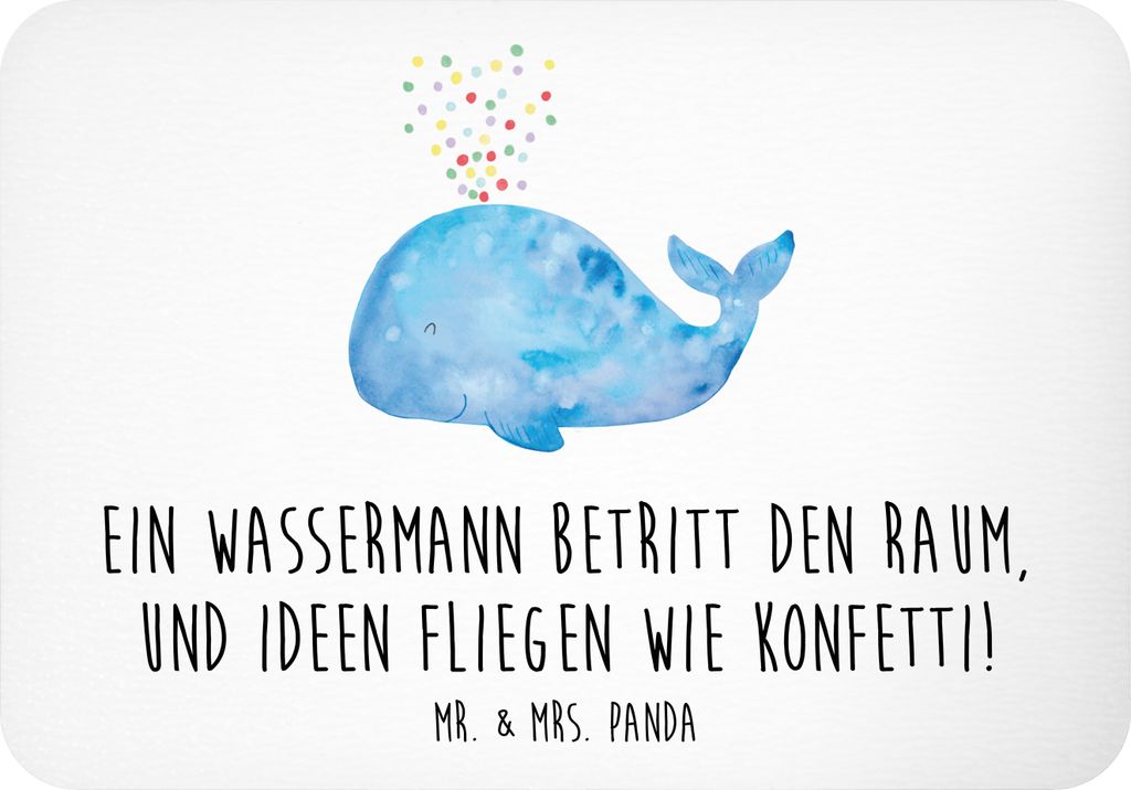 Mr. & Mrs. Panda magnet Wassermann Ideenflug - Weiß - Geschenk, whiteboardmagnet, Kreativität, Ideen, Pinnwandmagnet, Notizhalter, Geschenke Astr...