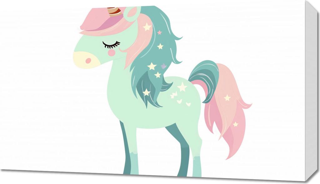 Bild 70x40cm Einhorn der Träume