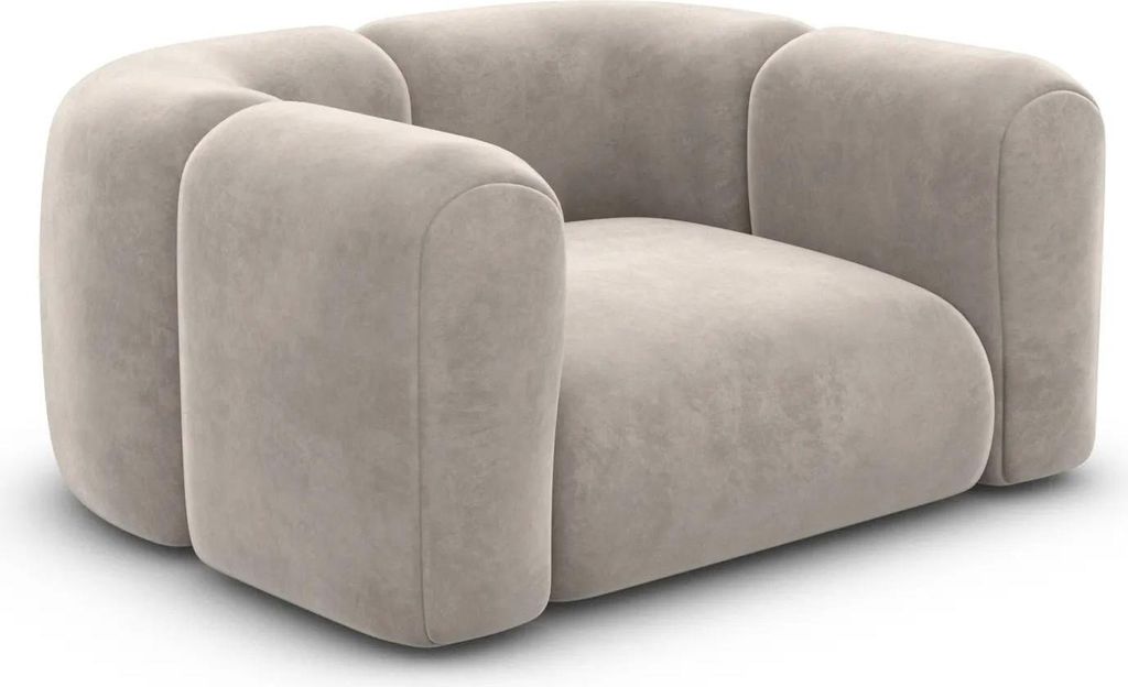 Samtstoff Sessel Belio Sand