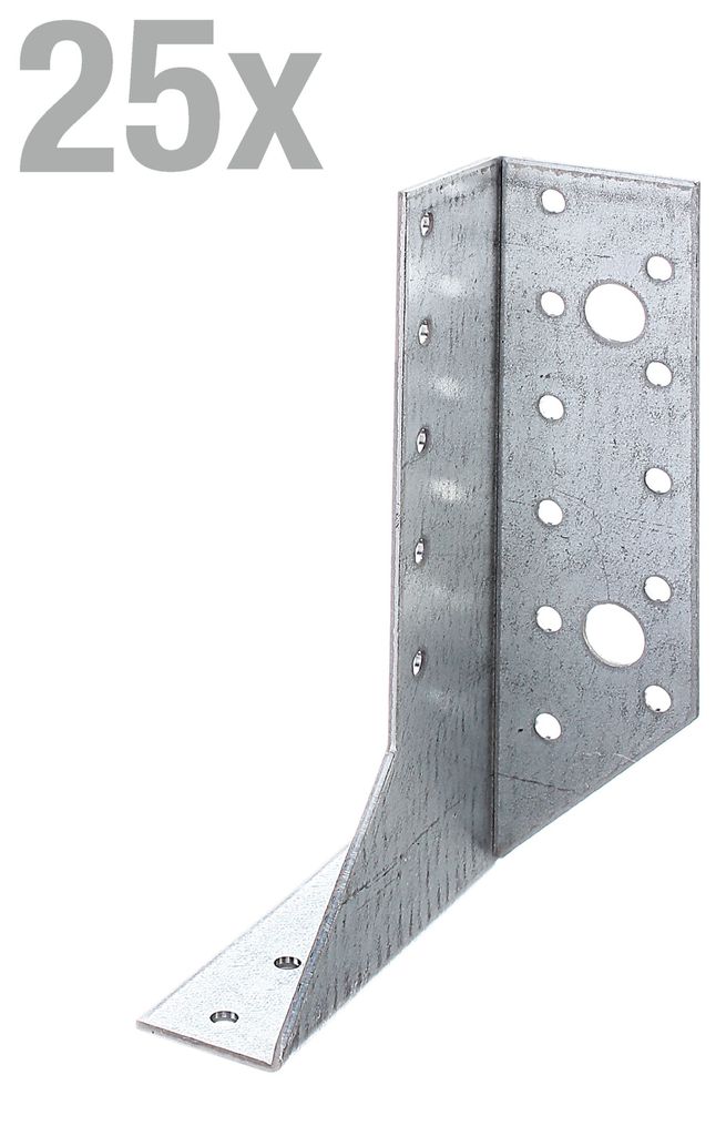 Alberts 25x Balkenschuh Typ A rechts 25x140 mm verzinkt stabiler Balkenträger Balkenhalter für Holzverbindungen