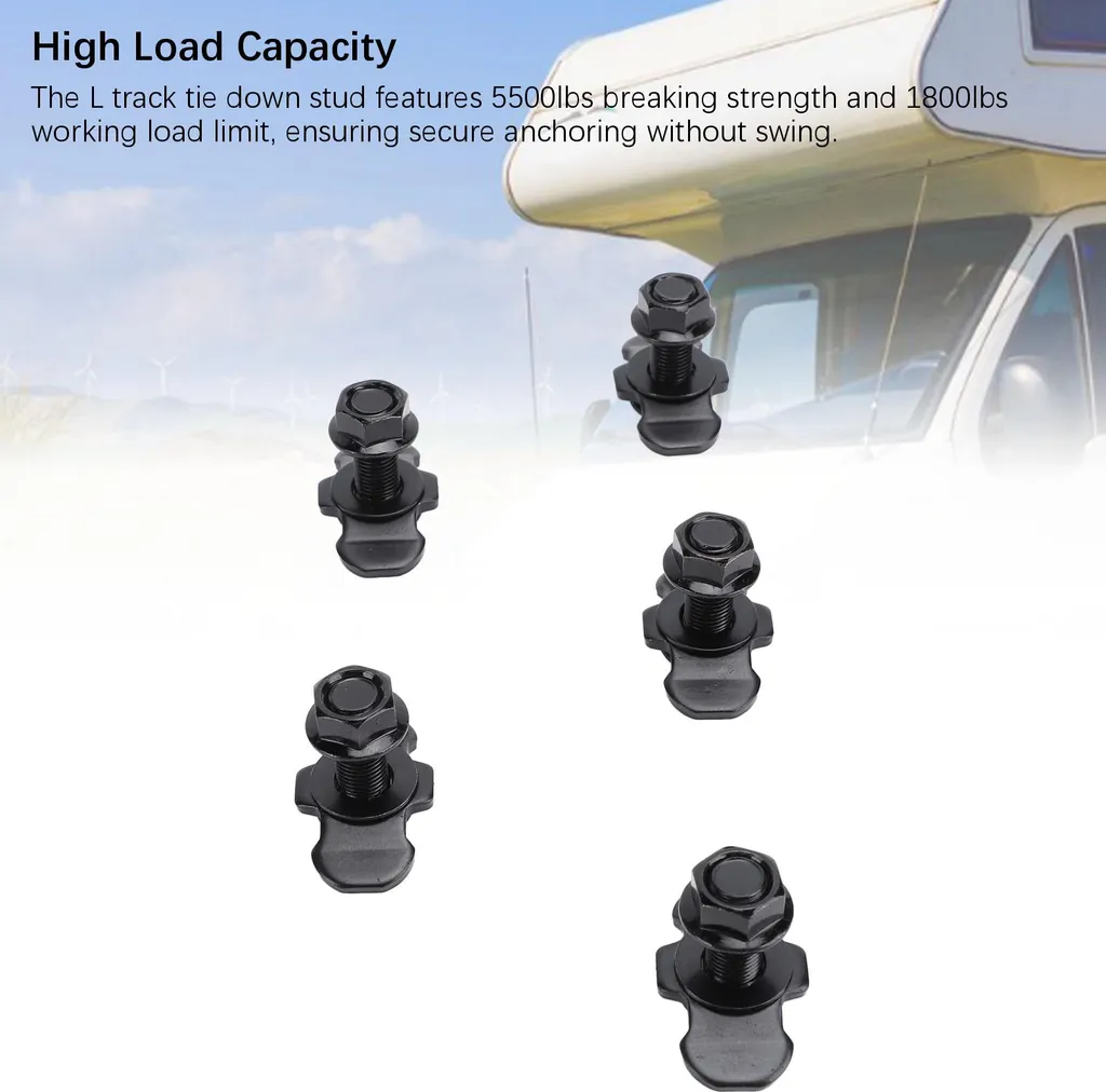 Point d'Ancrage Rail L M10 Noir : Fixez votre Chargement sans Vibrations