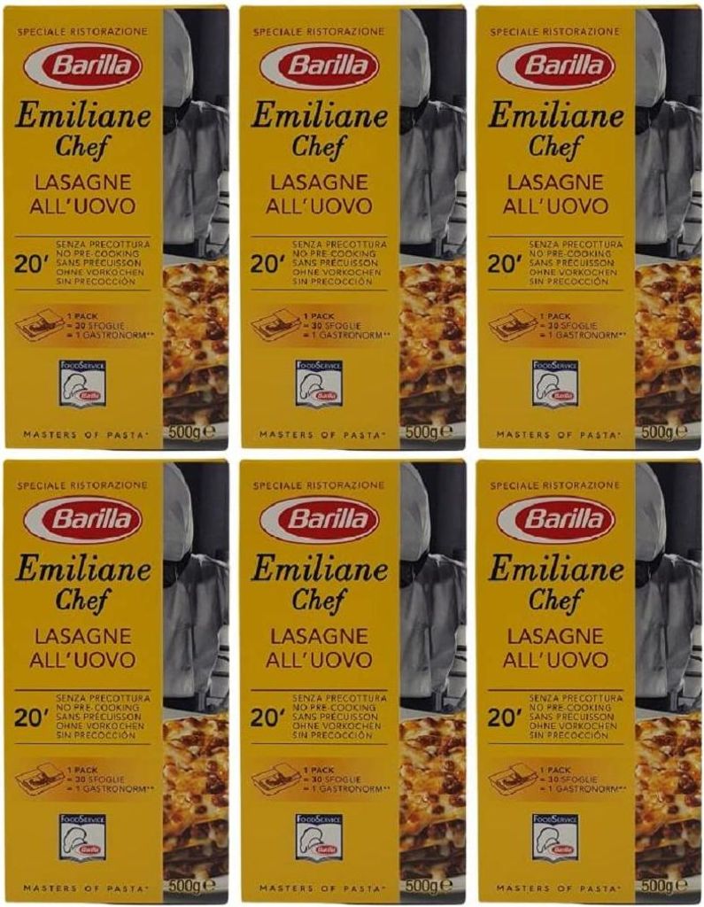 Barilla Emiliane Chef Lasagne all' Uovo – 6er Pack (6 x Produktbild 