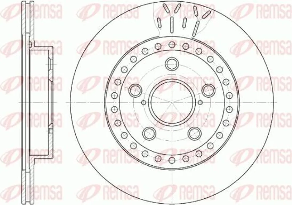 Disque de frein avant ventilé pour RAV 4 compatible REMSA 6561.10