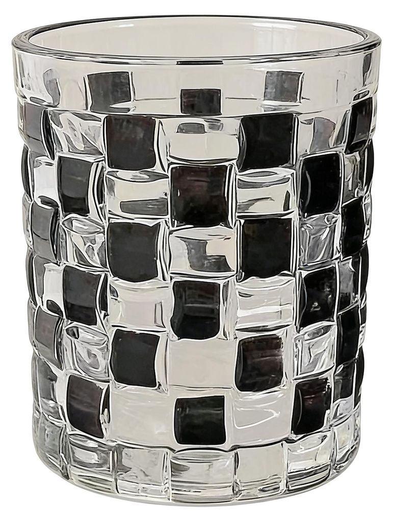 Mehrfarbige Mosaik-Glas-Wasserflasche mit Buntglas-Design, ideal als dekoratives Trinkgefäß für Tee, Kaffee und Esstisch.