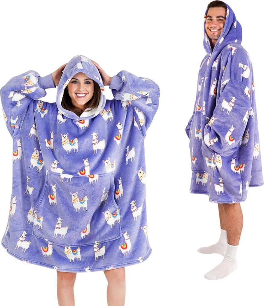 Lazy Robe Sehr weicher Bademantel Lila Alpaka 100 cm Produktbild 