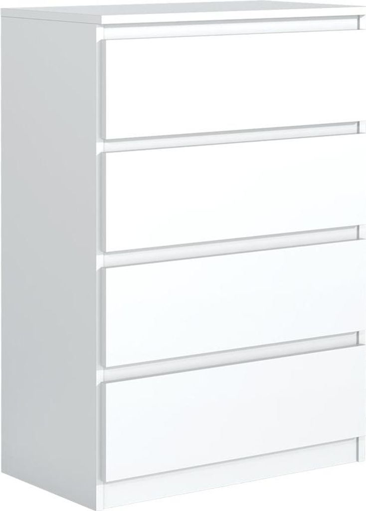 Puro – stilvolle Kommode mit 4 Schubladen. Variante: Farbe Weiß