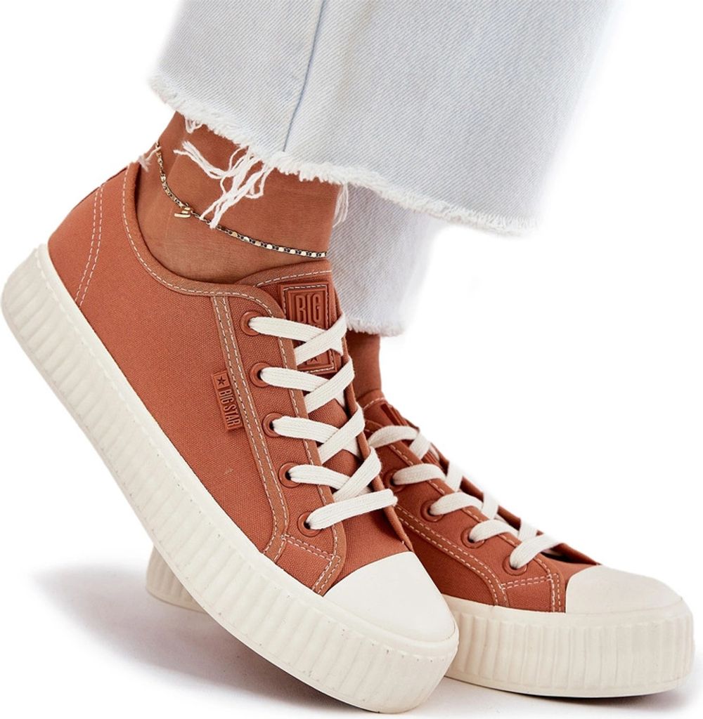 Damen Stoffschuhe auf Plattform Big Star RR274778 Orange 38