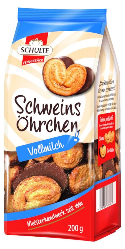 Schulte, sušenky s plnotučnou mléčnou čokoládou, listové Obrázek produktu 